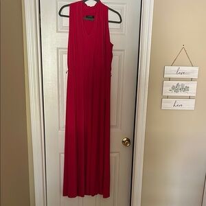 Elegant Pink Sleeveless Maxi Dress